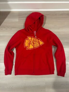 Women's NFL For Her Kansas City Chiefs Red Full Zip Hoodie - Size L